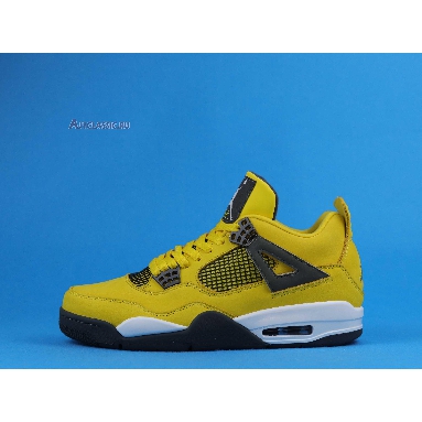 Air Jordan 4 Retro LS Lightning 314254-702 Tour Yellow/Dark Blue-Grey-White Mens Womens Shoes