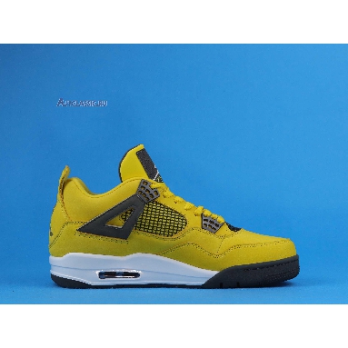 Air Jordan 4 Retro LS Lightning 314254-702 Tour Yellow/Dark Blue-Grey-White Mens Womens Shoes