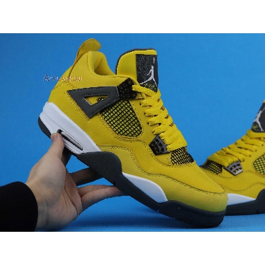 Air Jordan 4 Retro LS Lightning 314254-702 Tour Yellow/Dark Blue-Grey-White Mens Womens Shoes