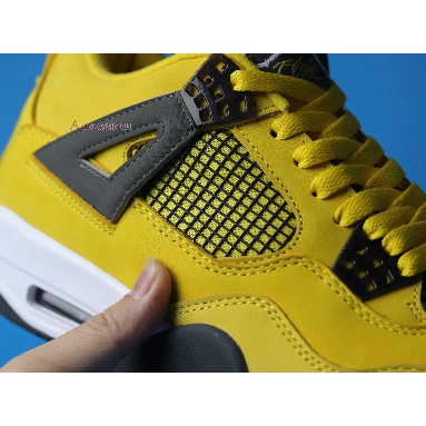 Air Jordan 4 Retro LS Lightning 314254-702 Tour Yellow/Dark Blue-Grey-White Mens Womens Shoes