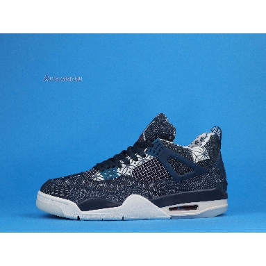 Air Jordan 4 Retro SE Sashiko CW0898-400 Deep Ocean/Sail/Cement Grey/Fire Red Sneakers