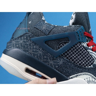 Air Jordan 4 Retro SE Sashiko CW0898-400 Deep Ocean/Sail/Cement Grey/Fire Red Sneakers