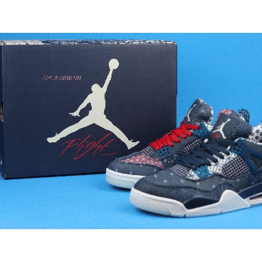 Air Jordan 4 Retro SE Sashiko CW0898-400 Deep Ocean/Sail/Cement Grey/Fire Red Sneakers