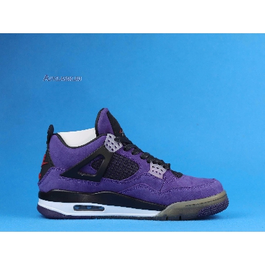 Travis Scott x Air Jordan 4 Retro Purple Suede - White Midsole AJ4-766302 Purple Dynasty/Varsity Red/Black Mens Womens Shoes