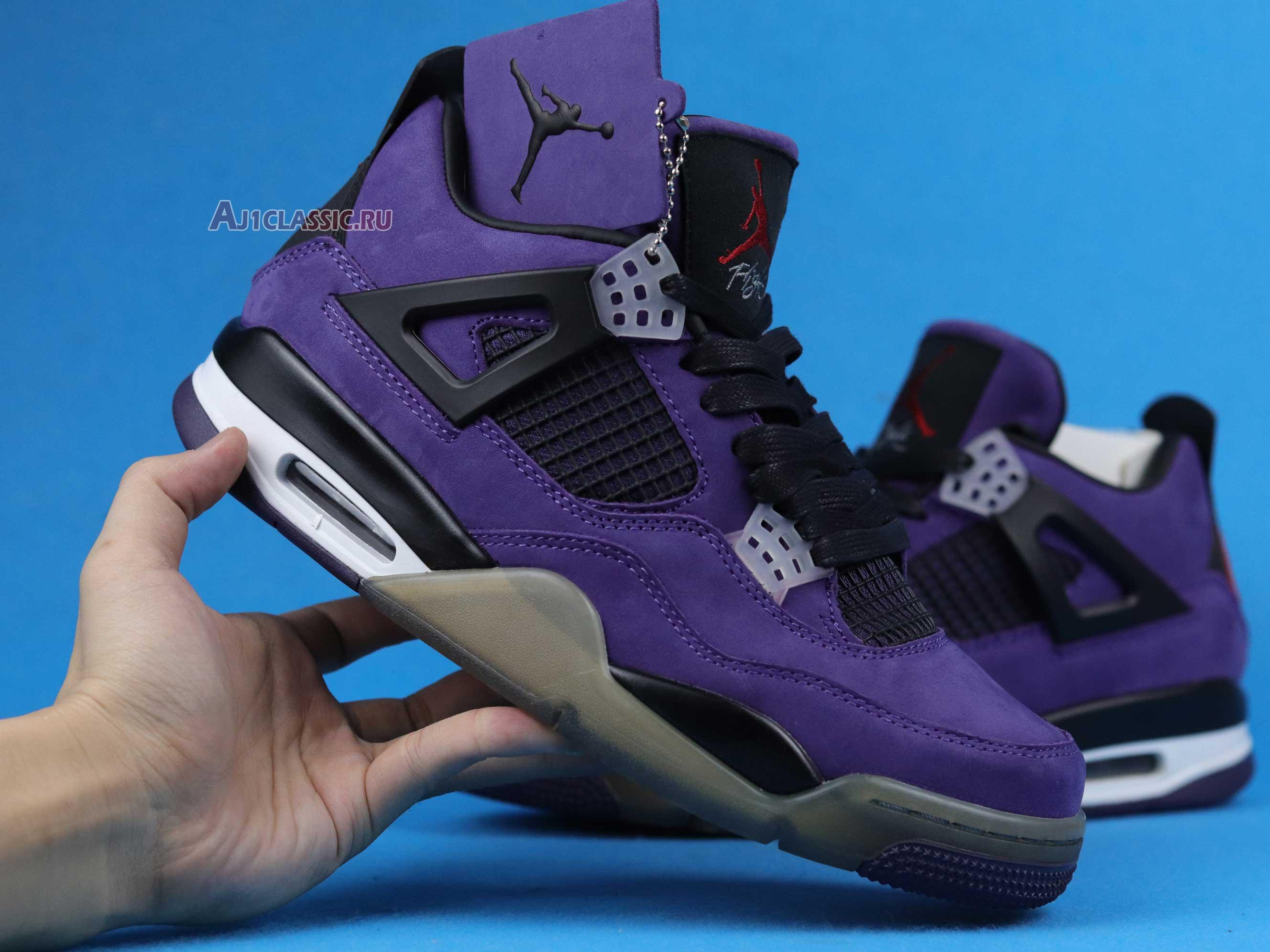 New Travis Scott x Air Jordan 4 Retro "Purple Suede - White Midsole" AJ4-766302 Shoes