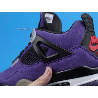 Travis Scott x Air Jordan 4 Retro Purple Suede - White Midsole AJ4-766302 Purple Dynasty/Varsity Red/Black Mens Womens Shoes