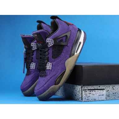 Travis Scott x Air Jordan 4 Retro Purple Suede - White Midsole AJ4-766302 Purple Dynasty/Varsity Red/Black Mens Womens Shoes