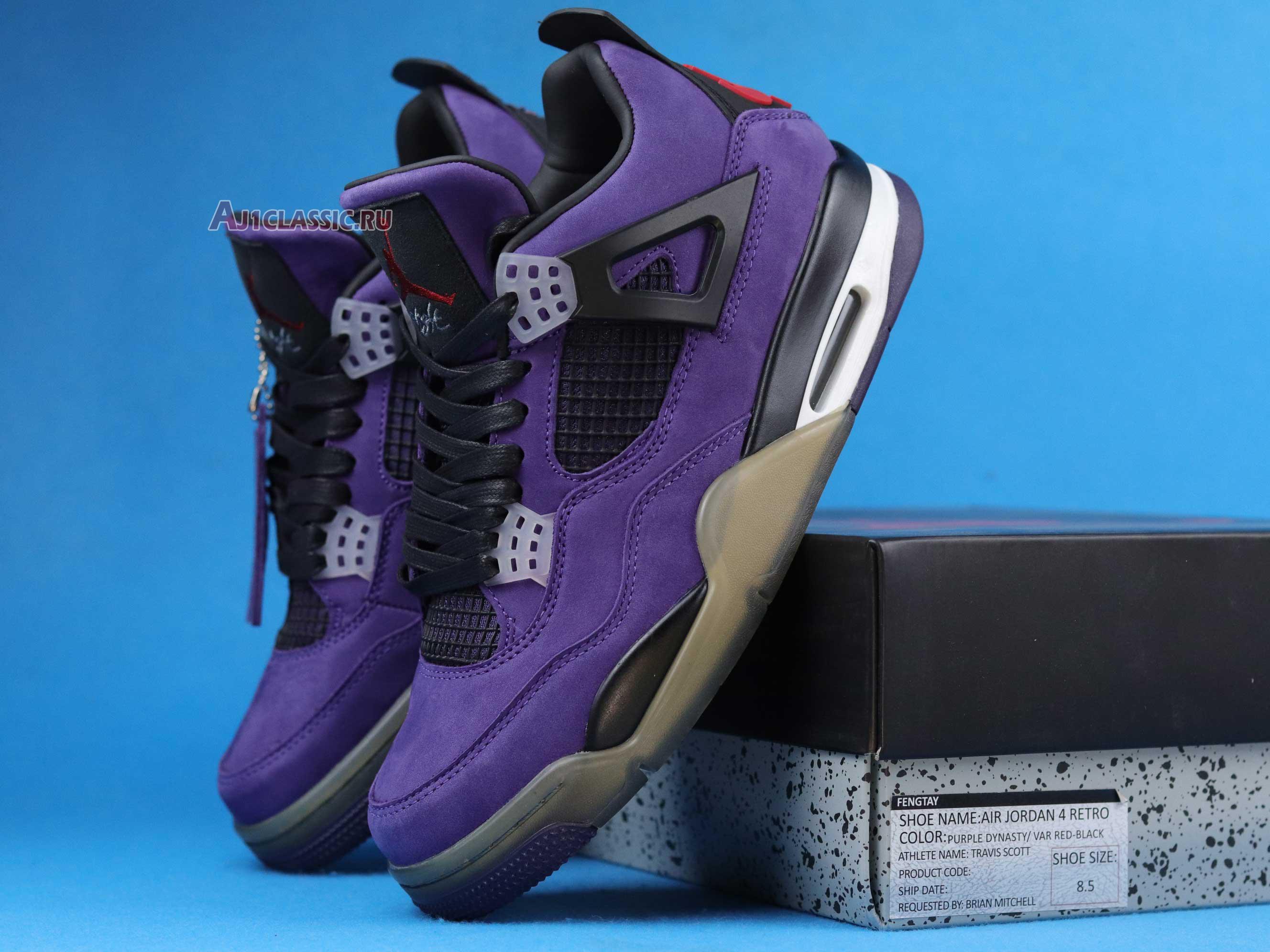 New Travis Scott x Air Jordan 4 Retro "Purple Suede - White Midsole" AJ4-766302 Shoes