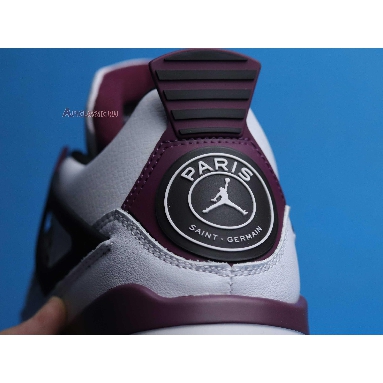 Paris Saint-Germain x Air Jordan 4 Retro Bordeaux CZ5624-100 White/Neutral Grey/Black/Bordeaux Mens Womens Shoes