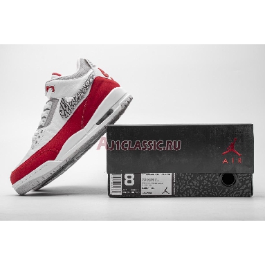 Air Jordan 3 Retro Tinker Air Max 1 CJ0939-100 White/University Red-Neutral Grey Sneakers