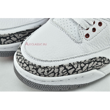 Air Jordan 3 Retro Hall of Fame 136064-116 White/Cement Grey-Black-Fire Red Mens Womens Shoes