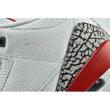 Air Jordan 3 Retro Hall of Fame 136064-116 White/Cement Grey-Black-Fire Red Mens Womens Shoes