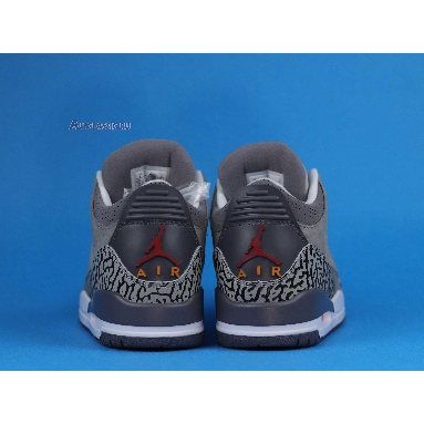 Air Jordan 3 Retro Cool Grey 2021 CT8532-012 Silver/Light Graphite/Orange Peel/Sport Red Sneakers