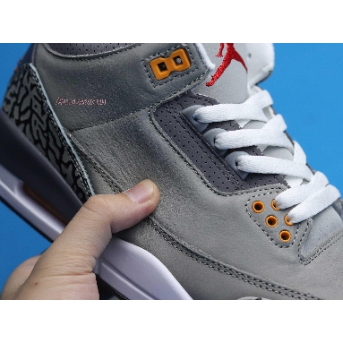 Air Jordan 3 Retro Cool Grey 2021 CT8532-012 Silver/Light Graphite/Orange Peel/Sport Red Sneakers