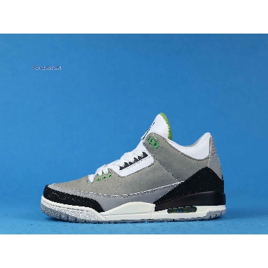 Air Jordan 3 Retro Chlorophyll 136064-006 Light Smoke Grey/Chlorophyll-Black-White-Sail Sneakers