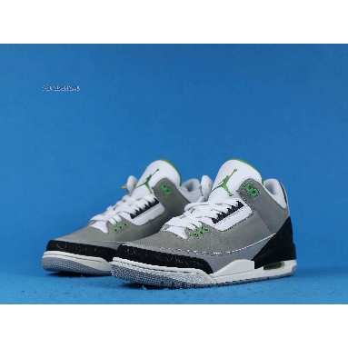 Air Jordan 3 Retro Chlorophyll 136064-006 Light Smoke Grey/Chlorophyll-Black-White-Sail Sneakers