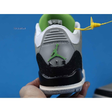 Air Jordan 3 Retro Chlorophyll 136064-006 Light Smoke Grey/Chlorophyll-Black-White-Sail Sneakers