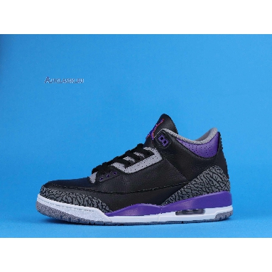 Air Jordan 3 Retro Court Purple CT8532-050 Black/Cement Grey/White/Court Purple Sneakers