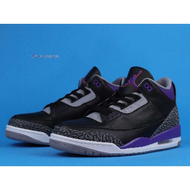 Air Jordan 3 Retro Court Purple CT8532-050 Black/Cement Grey/White/Court Purple Sneakers