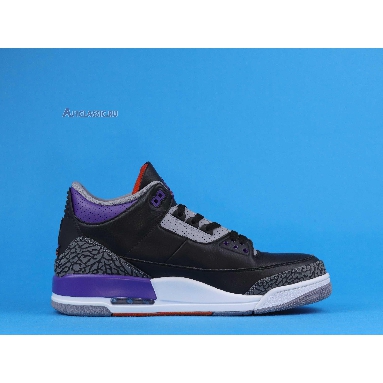 Air Jordan 3 Retro Court Purple CT8532-050 Black/Cement Grey/White/Court Purple Sneakers