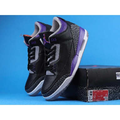 Air Jordan 3 Retro Court Purple CT8532-050 Black/Cement Grey/White/Court Purple Sneakers