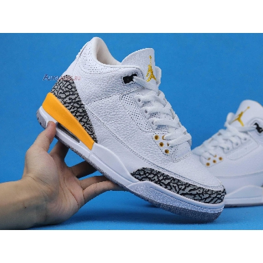 Air Jordan 3 Retro Laser Orange CK9246-108 White/Laser Orange/Cement Grey/Black Sneakers