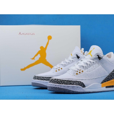 Air Jordan 3 Retro Laser Orange CK9246-108 White/Laser Orange/Cement Grey/Black Sneakers