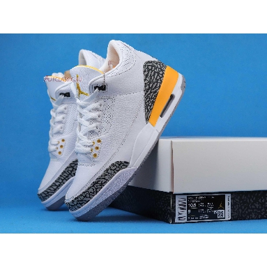 Air Jordan 3 Retro Laser Orange CK9246-108 White/Laser Orange/Cement Grey/Black Sneakers