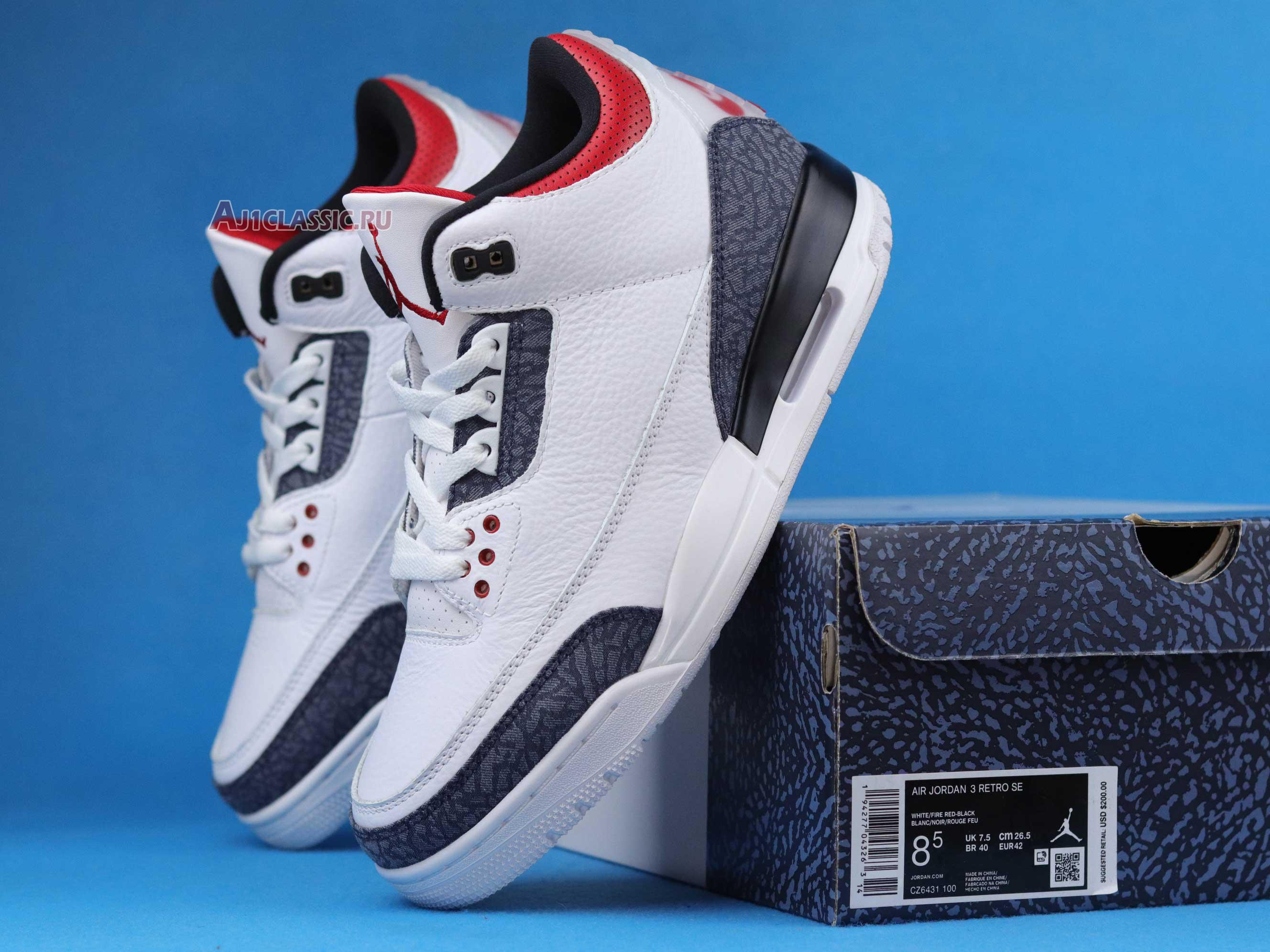 Air Jordan 3 Retro Denim SE "Fire Red" CZ6431-100