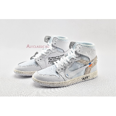 Off-White x Air Jordan 1 Retro High OG White 2018 AQ0818-100-2 White/White Mens Womens Shoes