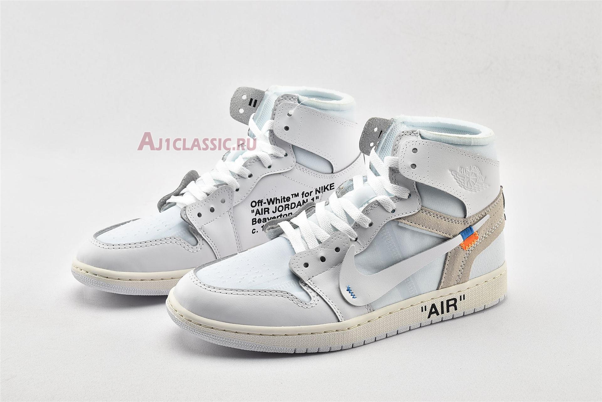 New Off-White x Air Jordan 1 Retro High OG "White 2018" AQ0818-100-2 Shoes