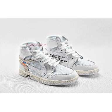 Off-White x Air Jordan 1 Retro High OG White 2018 AQ0818-100-2 White/White Mens Womens Shoes