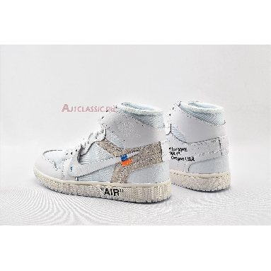 Off-White x Air Jordan 1 Retro High OG White 2018 AQ0818-100-2 White/White Mens Womens Shoes