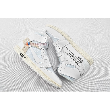 Off-White x Air Jordan 1 Retro High OG White 2018 AQ0818-100-2 White/White Mens Womens Shoes