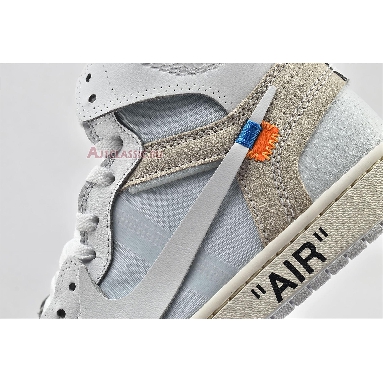 Off-White x Air Jordan 1 Retro High OG White 2018 AQ0818-100-2 White/White Mens Womens Shoes