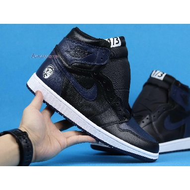 Spike Lee x Air Jordan 1 Retro High OG Fort Greene 705588-550 Midnight Navy/Black-White Mens Womens Shoes