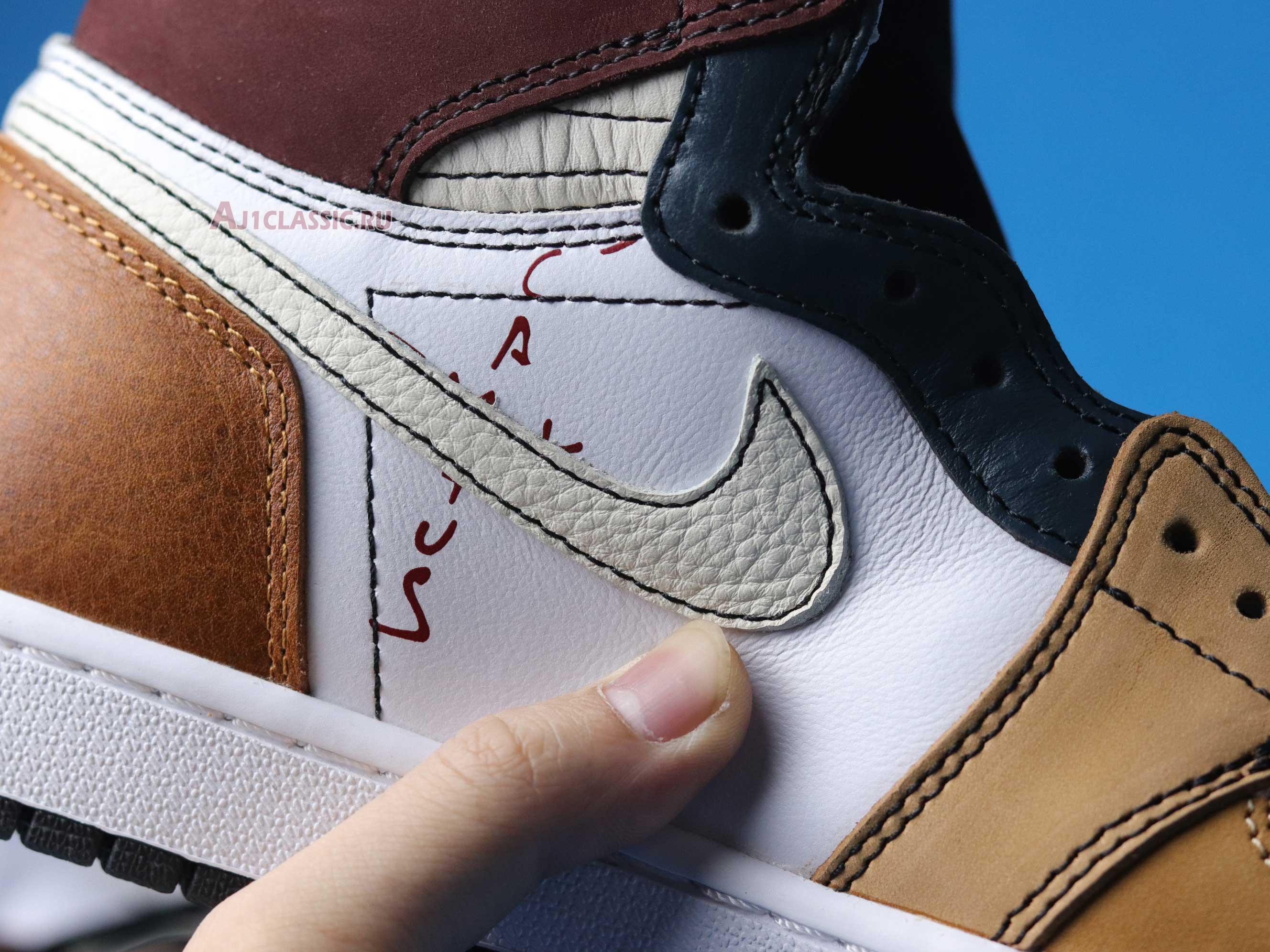 The Shoe Surgeon x Air Jordan 1 High "Travis Scott Earth Tone Scrap Leather" CD4487-100-3