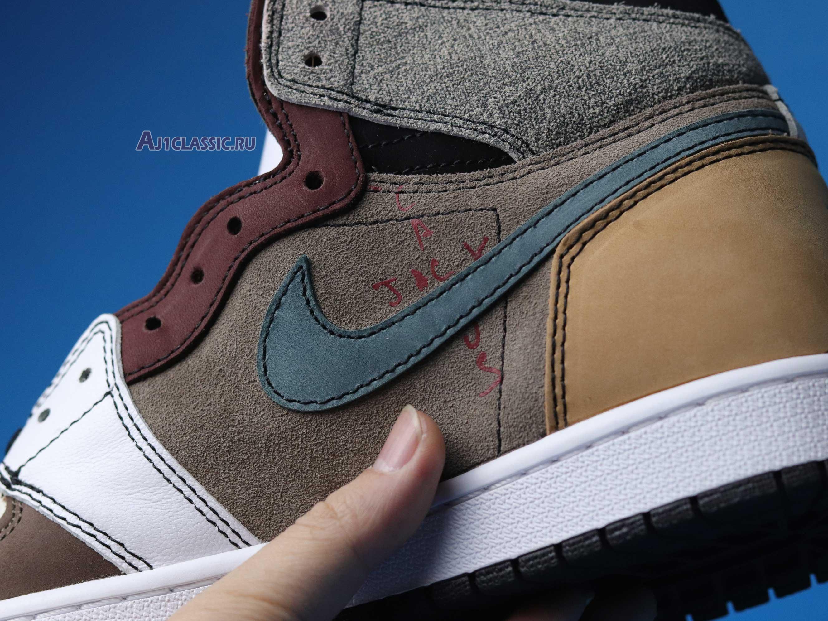 The Shoe Surgeon x Air Jordan 1 High "Travis Scott Earth Tone Scrap Leather" CD4487-100-3