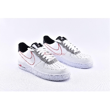 Nike Air Force 1 Low Script Swoosh CK9257-100 White/Black-University Red Mens Womens Shoes