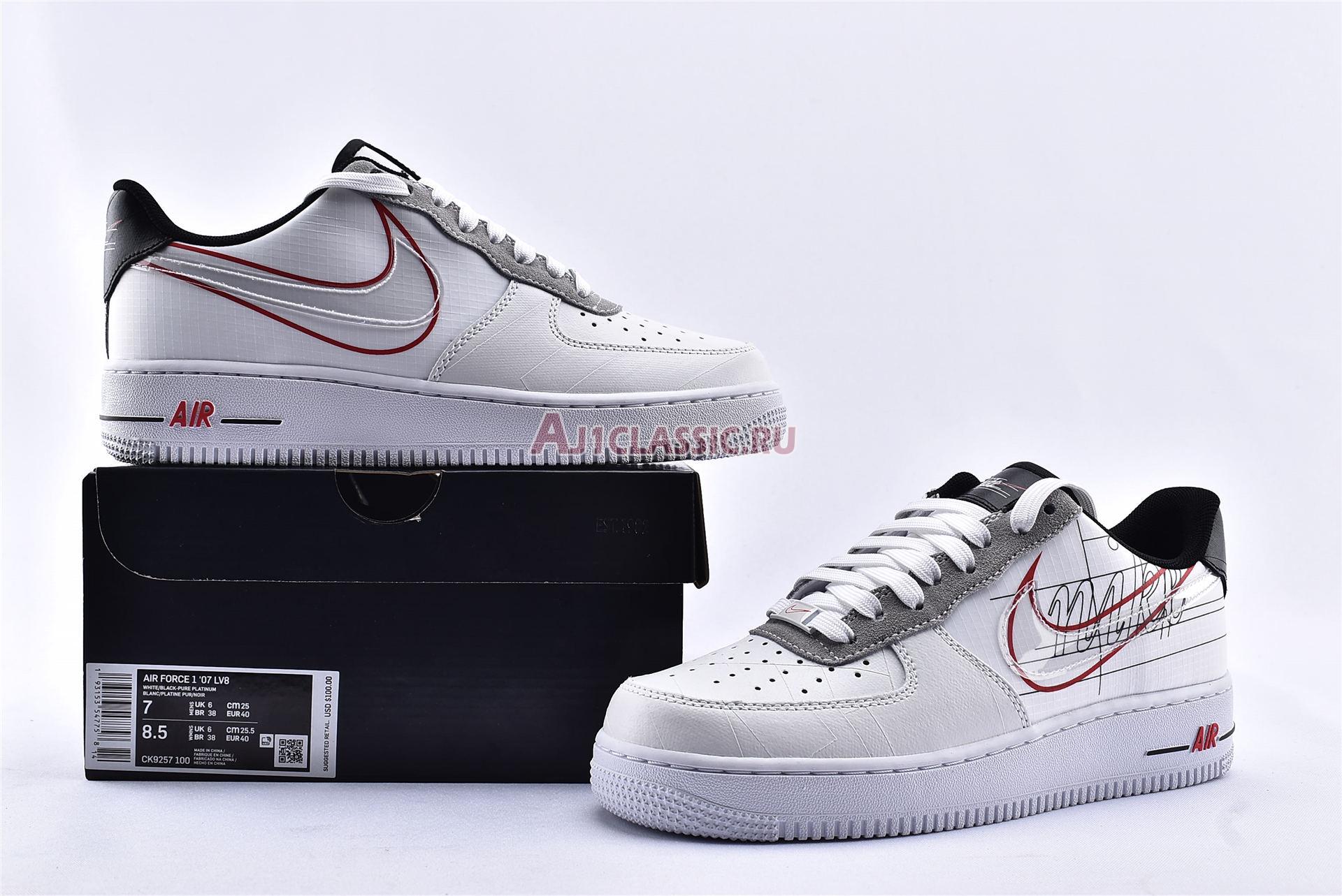 New Nike Air Force 1 Low "Script Swoosh" CK9257-100 Shoes