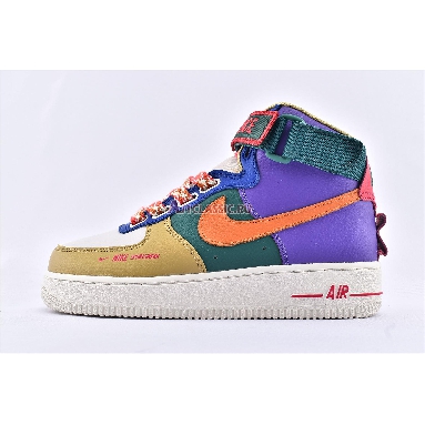 Nike Air Force 1 High Utility Force is Female CQ4810-046 Purple/Green/Orange/Blue/Brown/White Sneakers