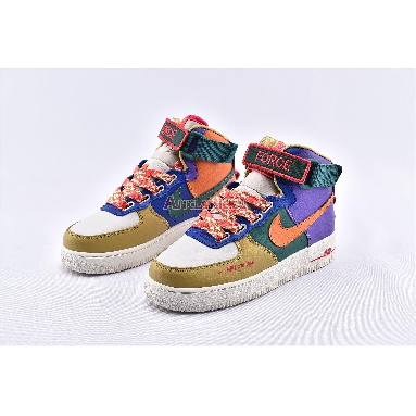 Nike Air Force 1 High Utility Force is Female CQ4810-046 Purple/Green/Orange/Blue/Brown/White Sneakers