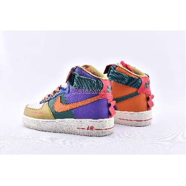 Nike Air Force 1 High Utility Force is Female CQ4810-046 Purple/Green/Orange/Blue/Brown/White Sneakers