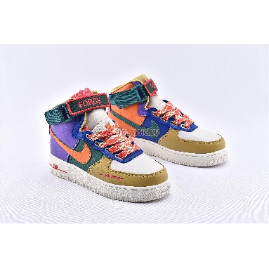 Nike Air Force 1 High Utility Force is Female CQ4810-046 Purple/Green/Orange/Blue/Brown/White Sneakers