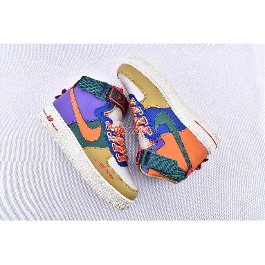 Nike Air Force 1 High Utility Force is Female CQ4810-046 Purple/Green/Orange/Blue/Brown/White Sneakers