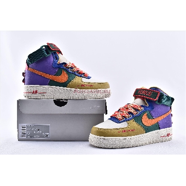 Nike Air Force 1 High Utility Force is Female CQ4810-046 Purple/Green/Orange/Blue/Brown/White Sneakers