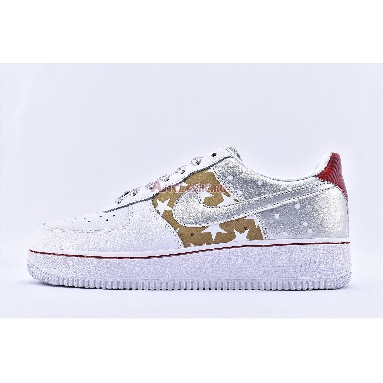 Nike Air Force 1 Low Metallic Gold CT3437-100 White/Metallic Gold/University Red/Metallic Silver Mens Womens Shoes