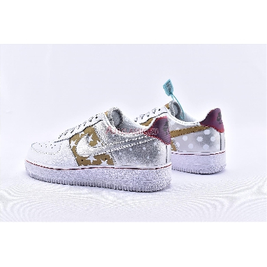 Nike Air Force 1 Low Metallic Gold CT3437-100 White/Metallic Gold/University Red/Metallic Silver Mens Womens Shoes