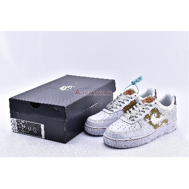 Nike Air Force 1 Low Metallic Gold CT3437-100 White/Metallic Gold/University Red/Metallic Silver Mens Womens Shoes