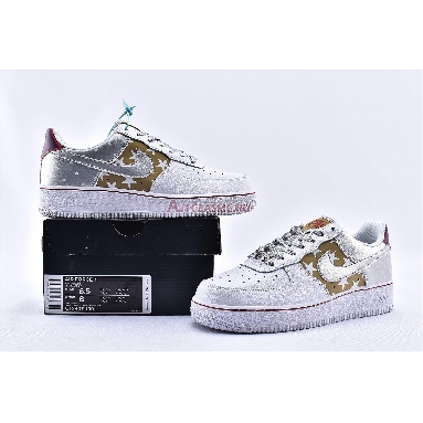 Nike Air Force 1 Low Metallic Gold CT3437-100 White/Metallic Gold/University Red/Metallic Silver Mens Womens Shoes